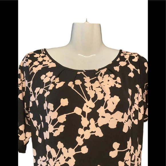Talbots Vine Print Tie Sleeve City Jersey Dress - Picture 3 of 10